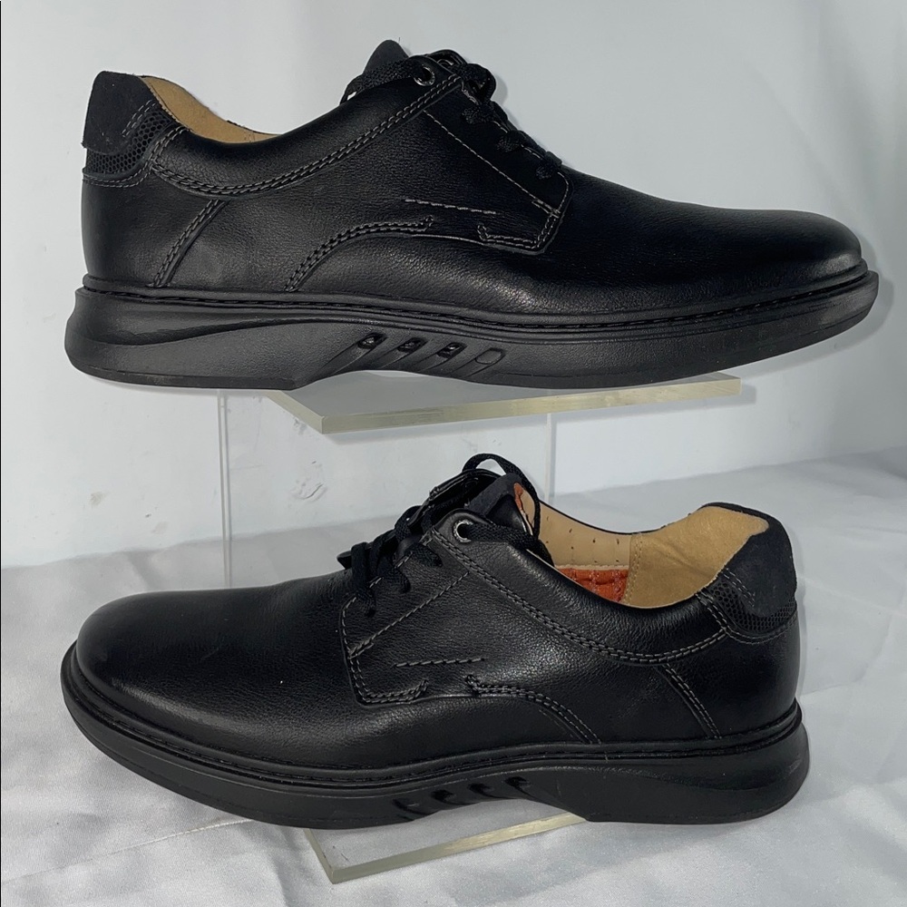 CLARKS UN BRILEY PACE LEATHER SHOES FTL-12-044